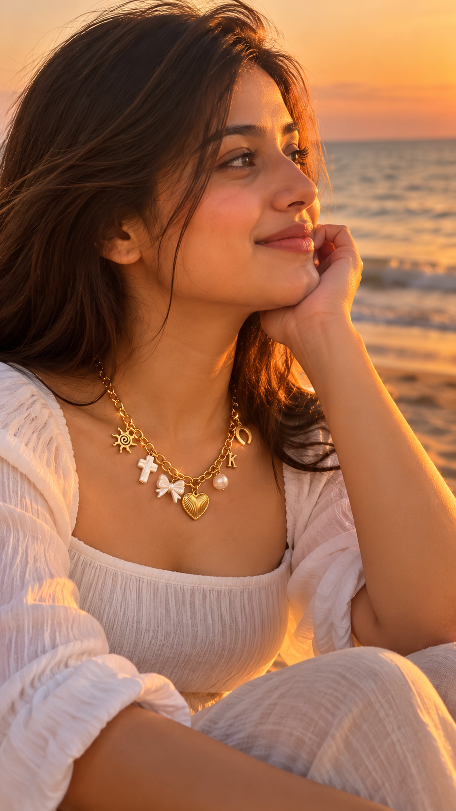 Multi-Charm Heart & Pearl 316L Anti-Tarnish Necklace