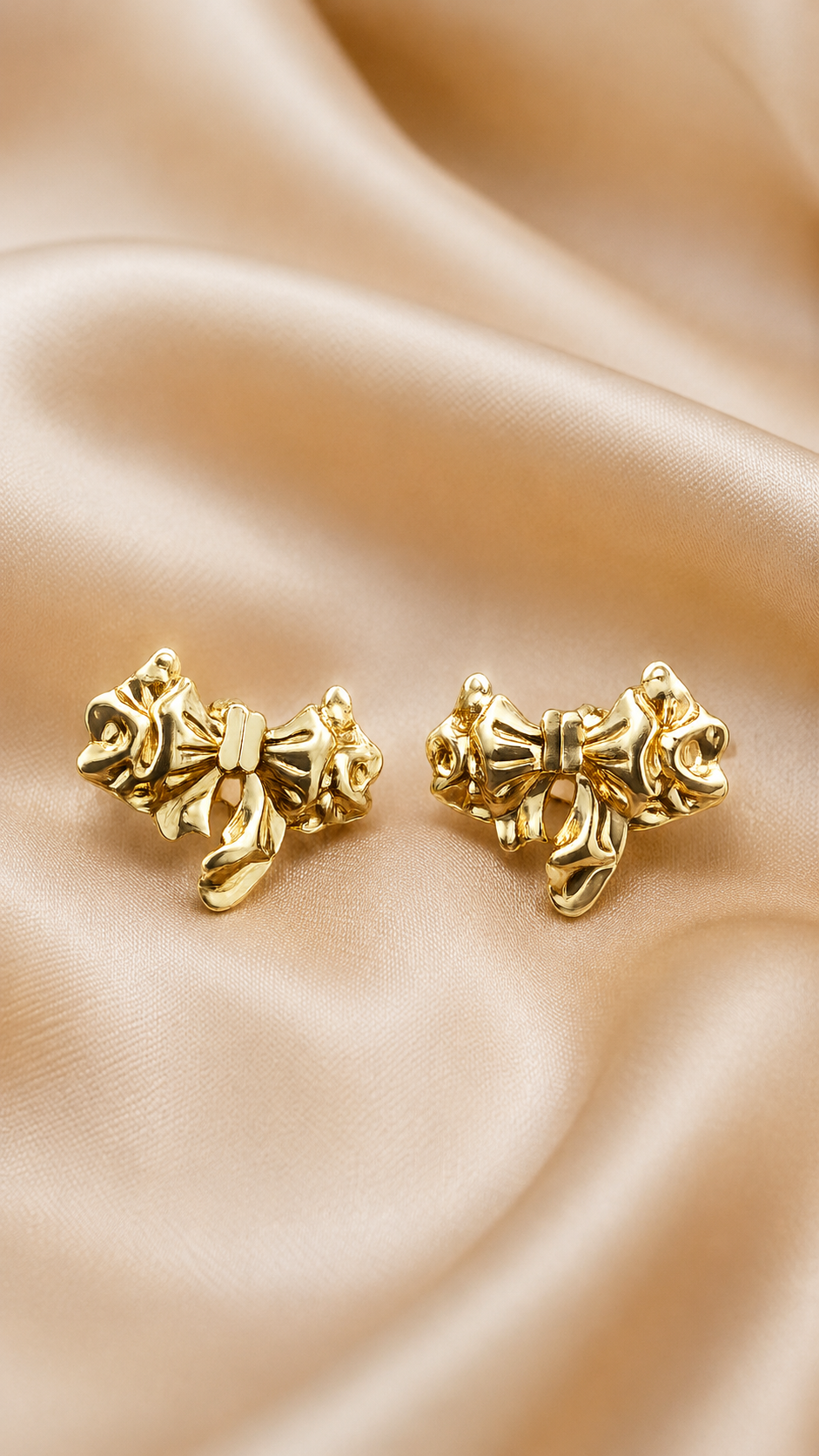 Golden Grace Bow Studs