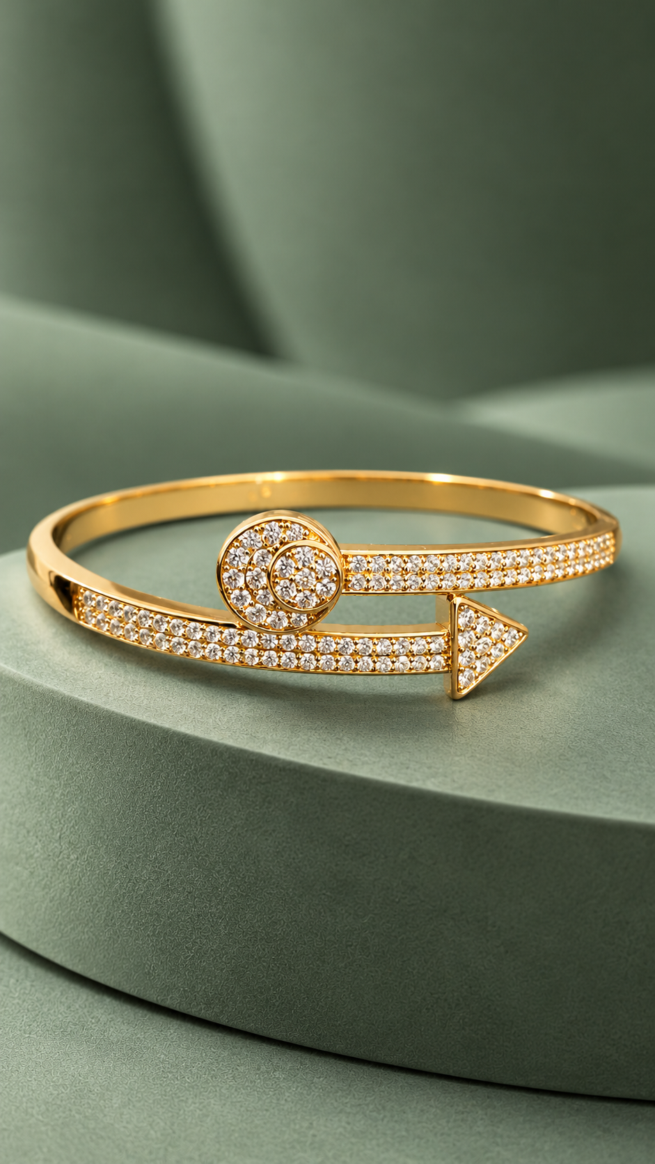 Geometric Circle & Triangle 316L Anti-Tarnish AD Bracelet