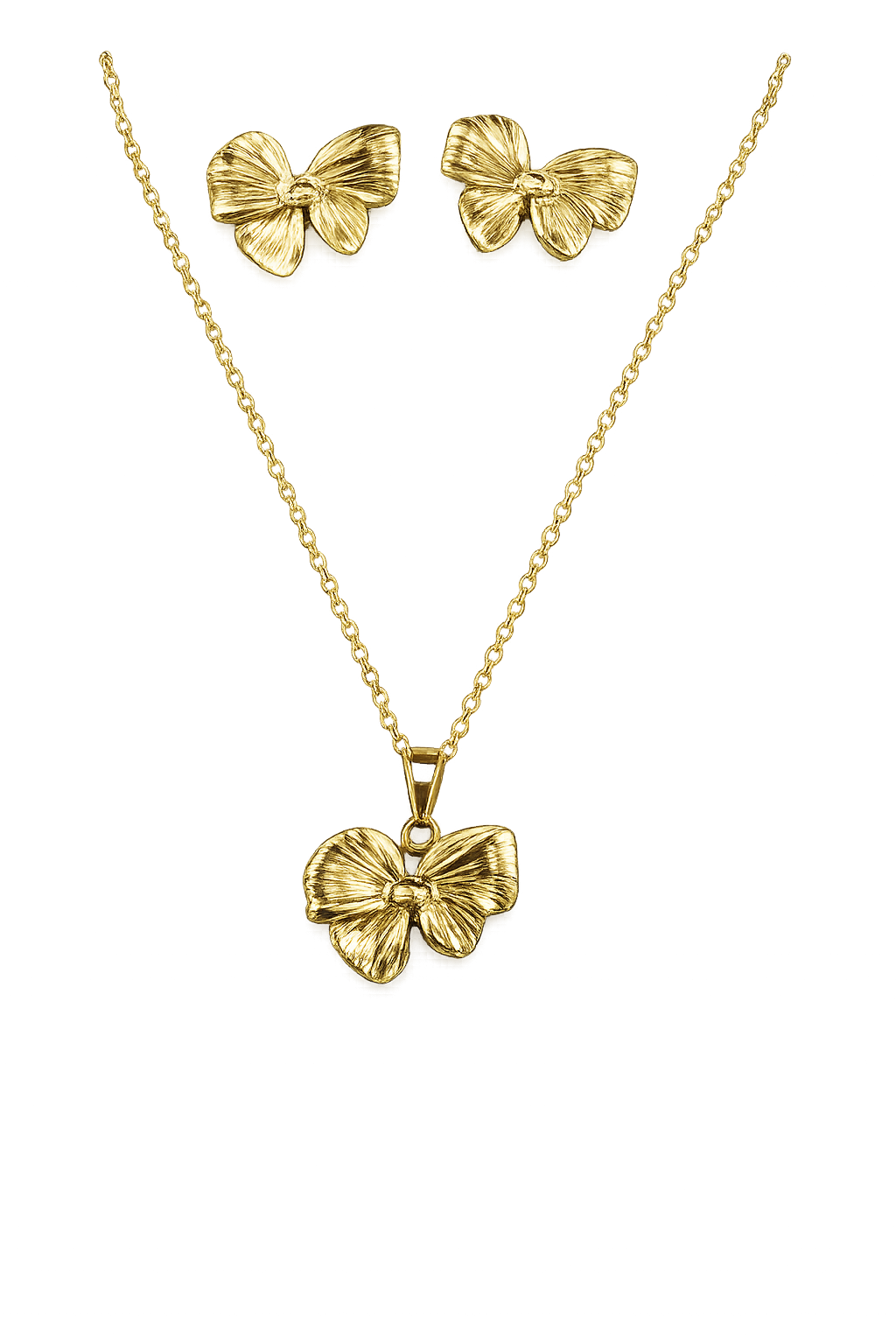 Golden Bow Elegance Jewelry Set