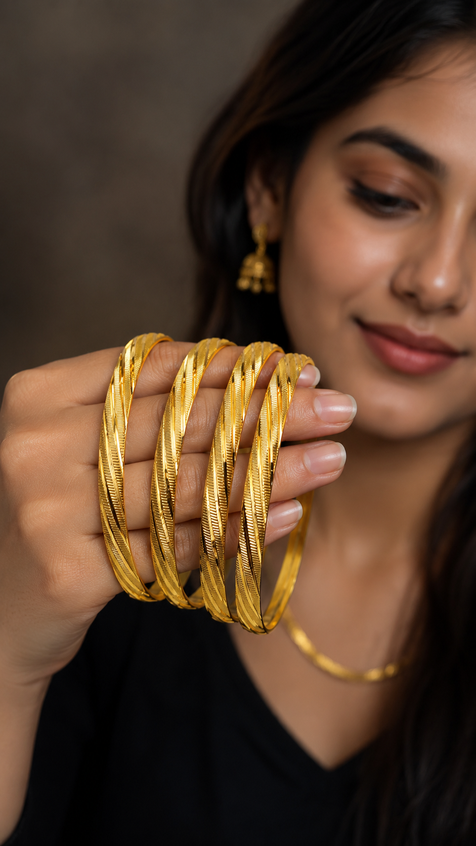 Classic Twist Anti Tarnish Stainless Steel Daily Wear Bangles