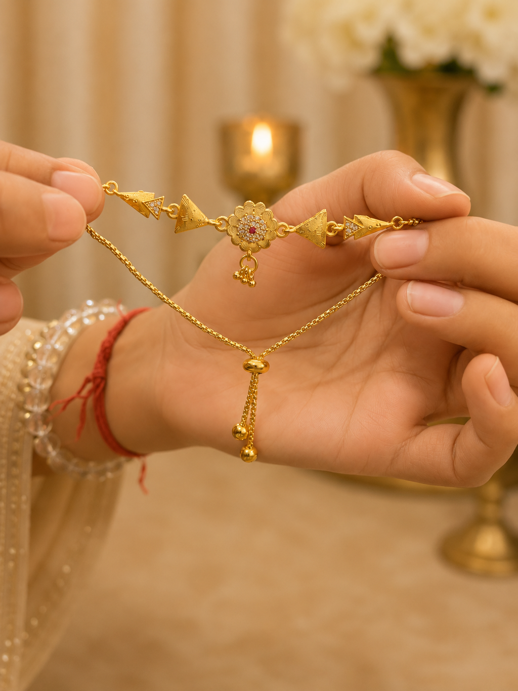 Golden Sunflower Charm Bracelet