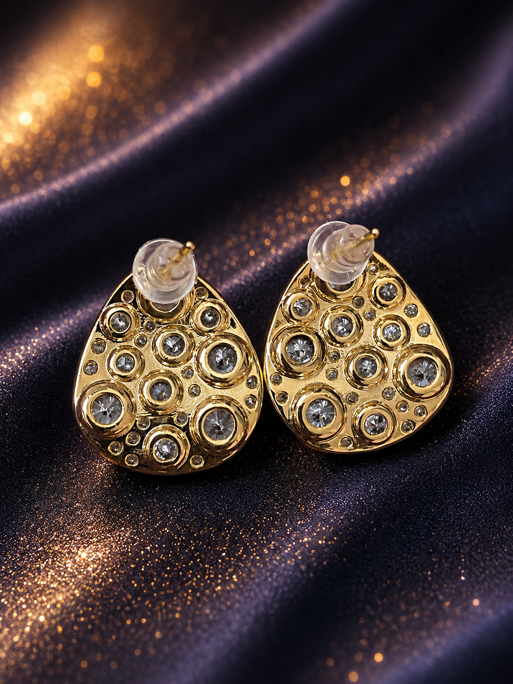 Pear Drop 316L Anti Tarnish American Diamond Stud Earrings