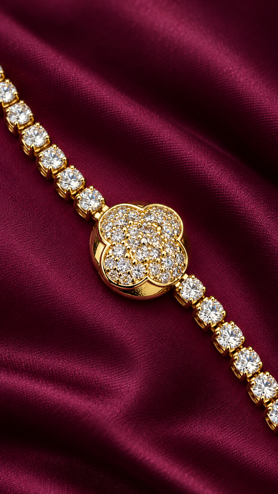 Floral Sparkle 316L Anti-Tarnish AD Bracelet