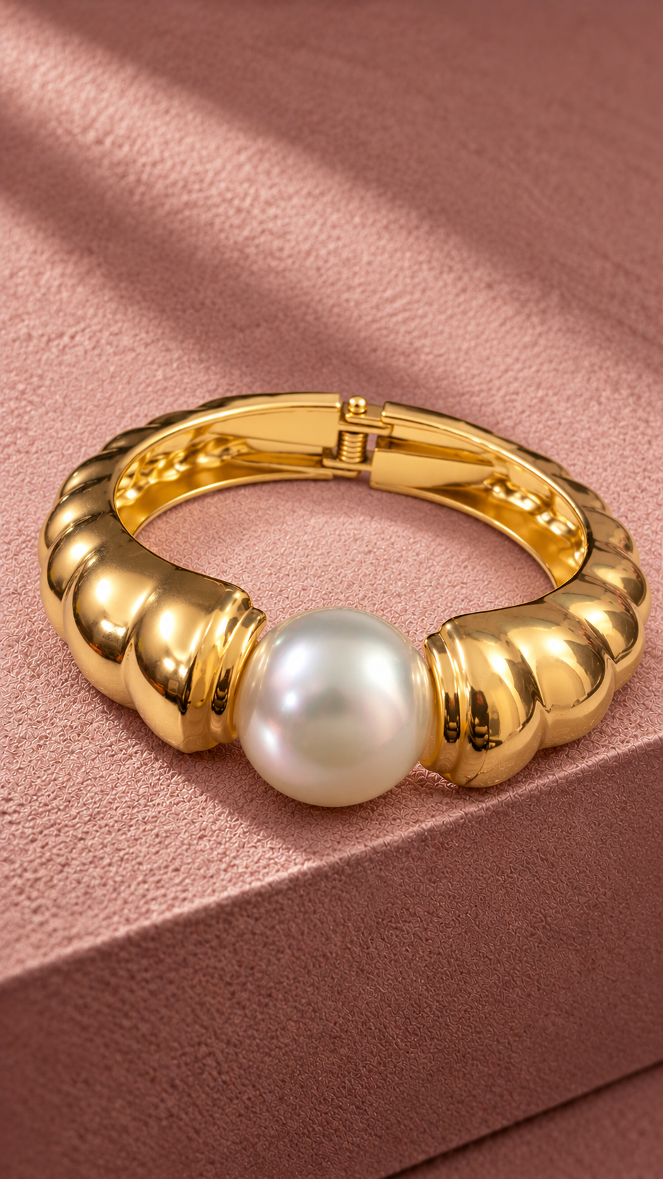 Sculpted Pearl Cuff Bracelet