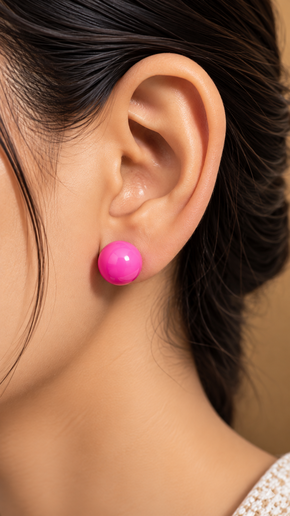 Multicolour Marbled Ball Stud Earrings