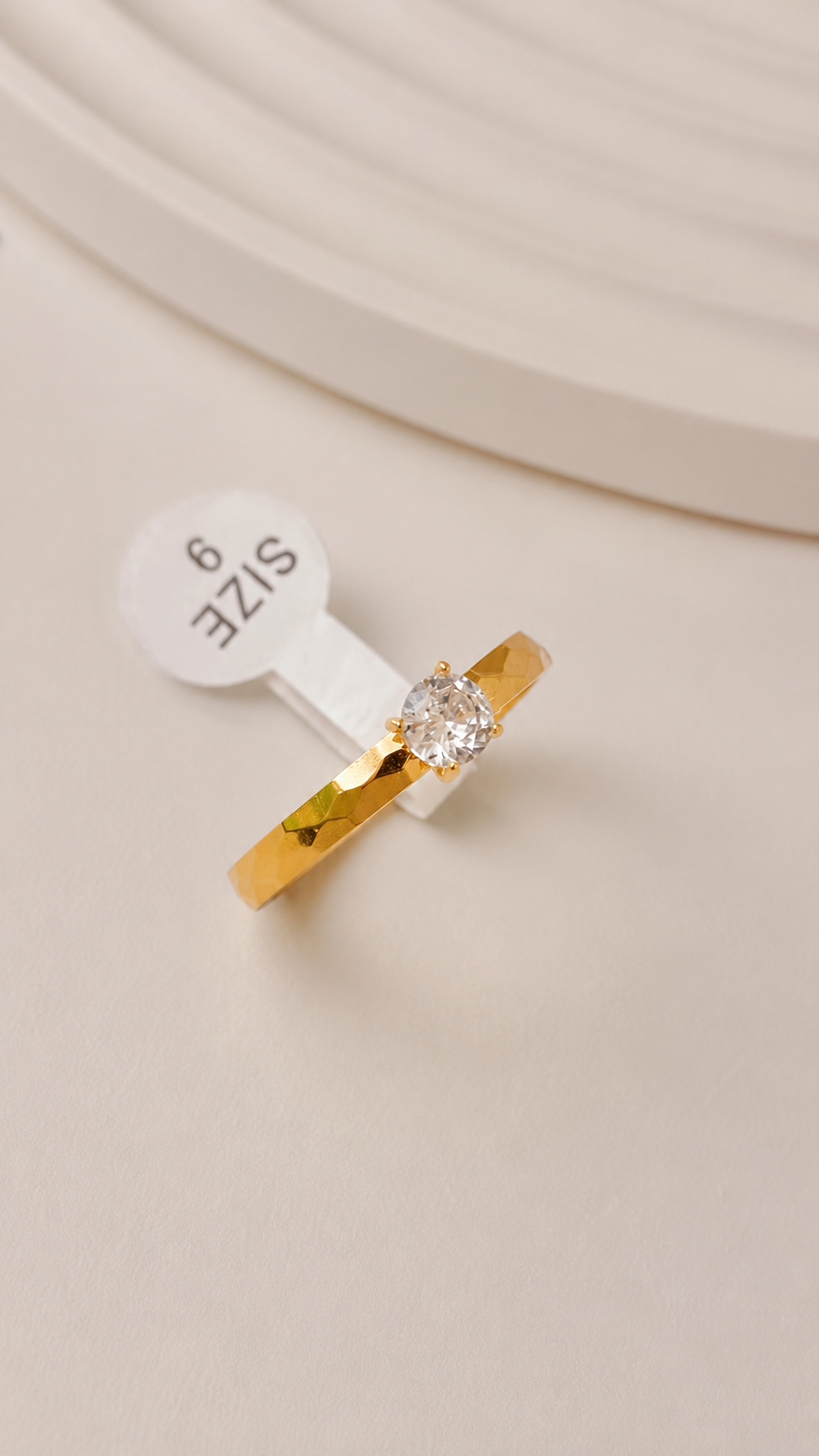 Celeste Facet AD 316L Anti Tarnish Ring