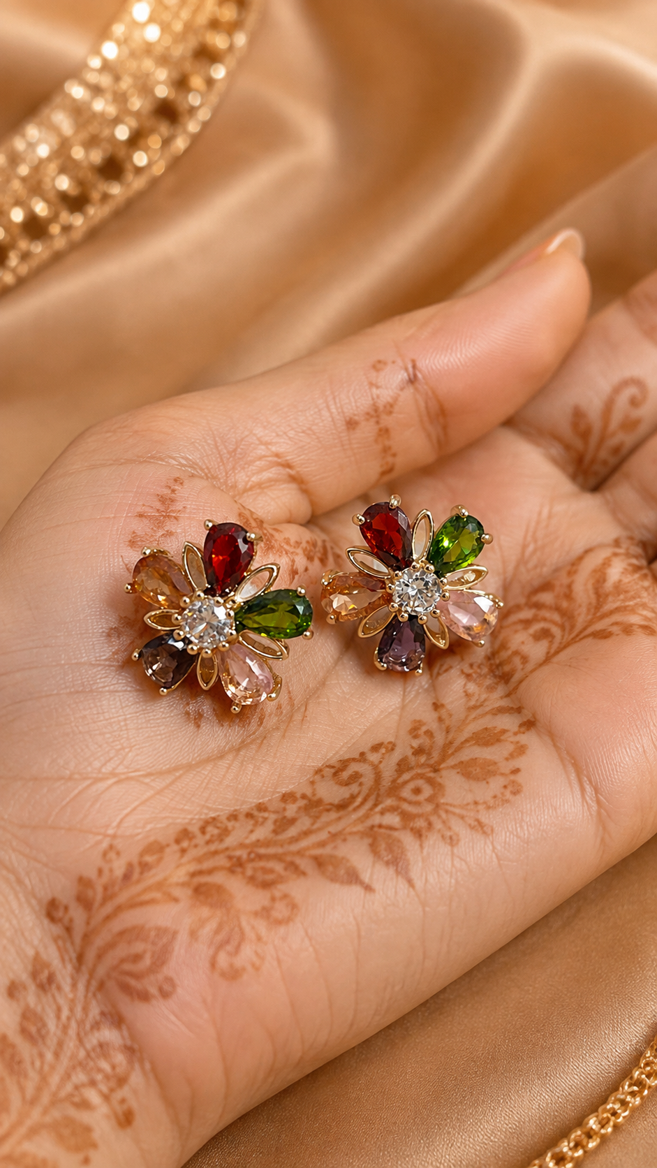 Royal Blossom Multicolor Earrings