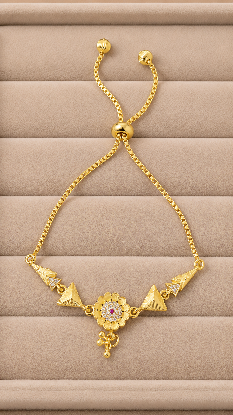 Golden Sunflower Charm Bracelet