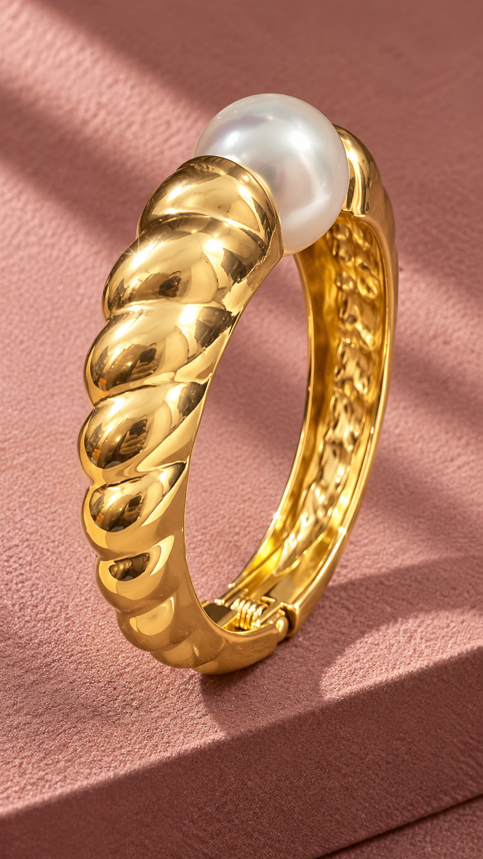 Sculpted Pearl Cuff Bracelet