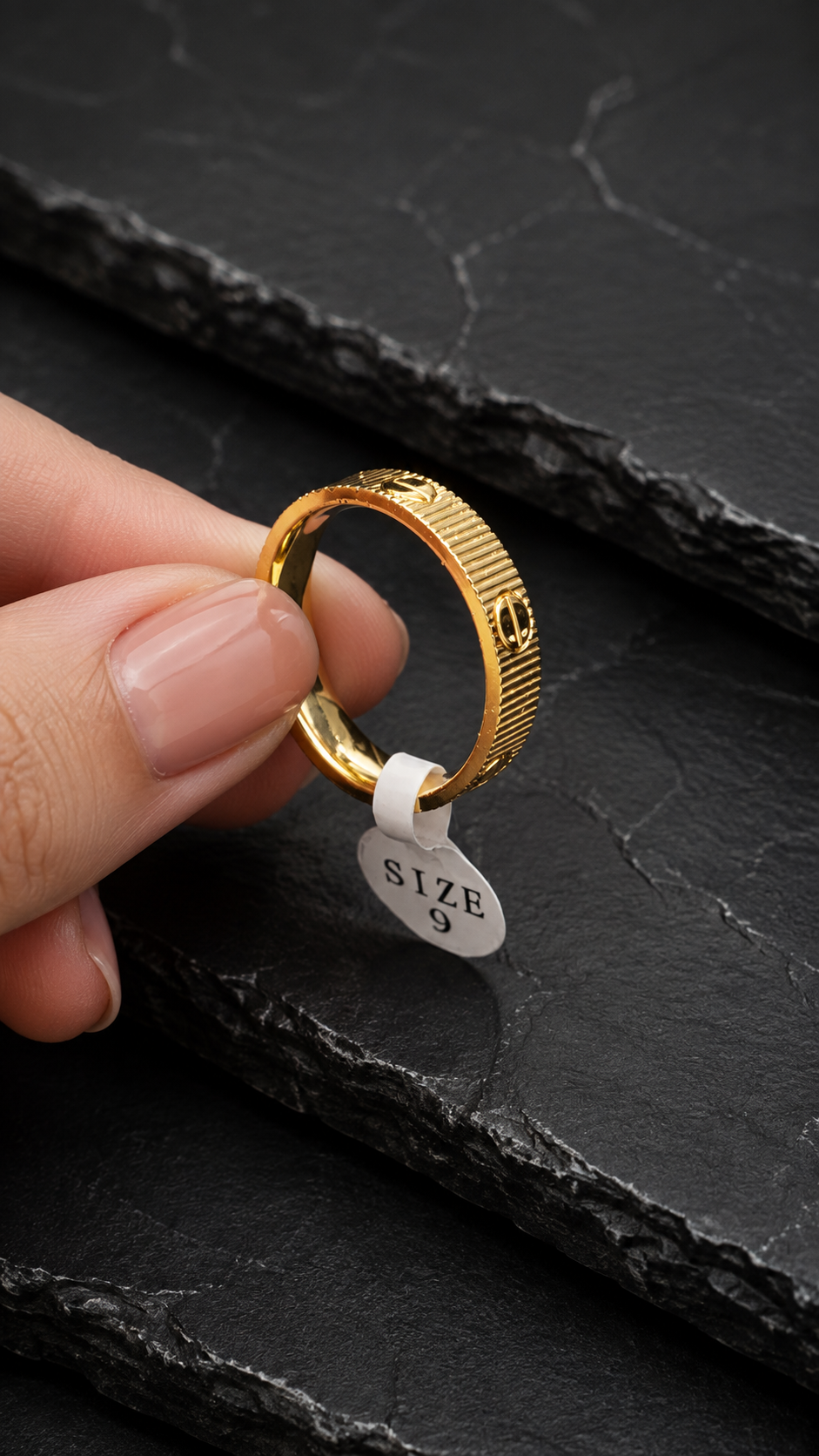 Ribbed Screw 316L Anti Tarnish Ring