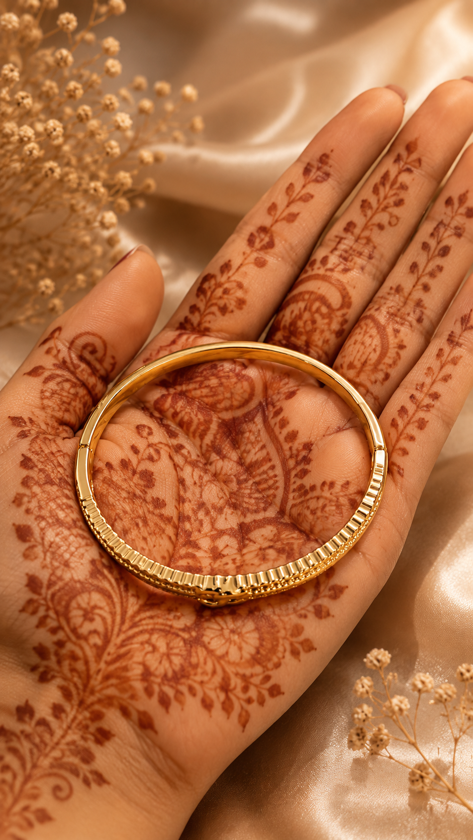 Crown 316L Anti-Tarnish AD Bangle Bracelet