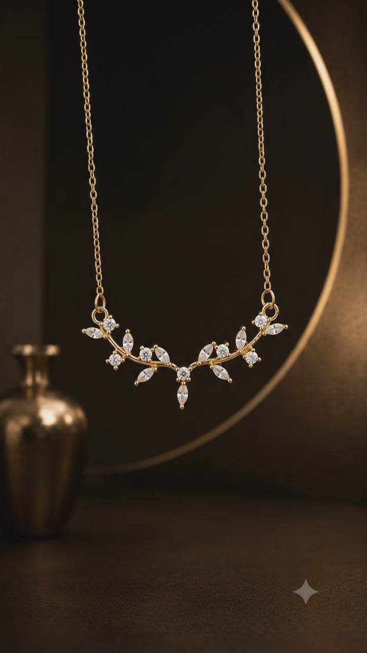 Crystal Bloom 316L Anti Tarnish Necklace