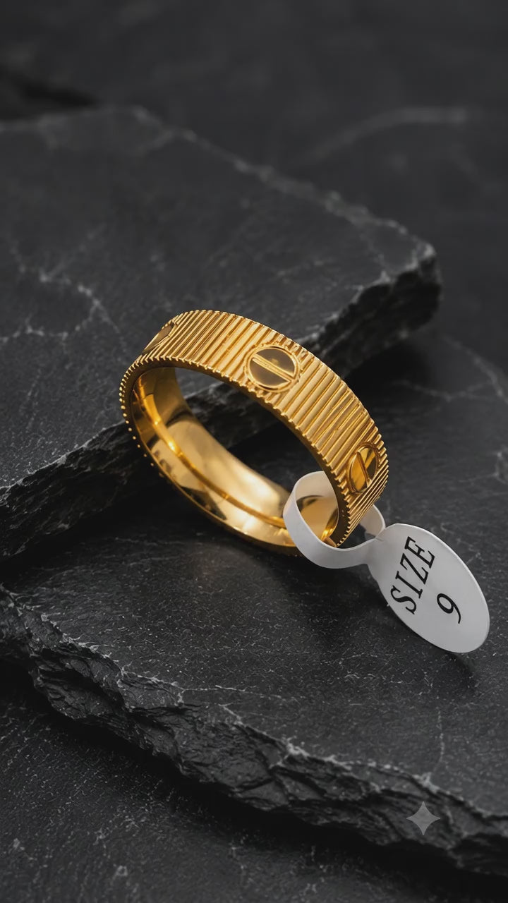 Ribbed Screw 316L Anti Tarnish Ring