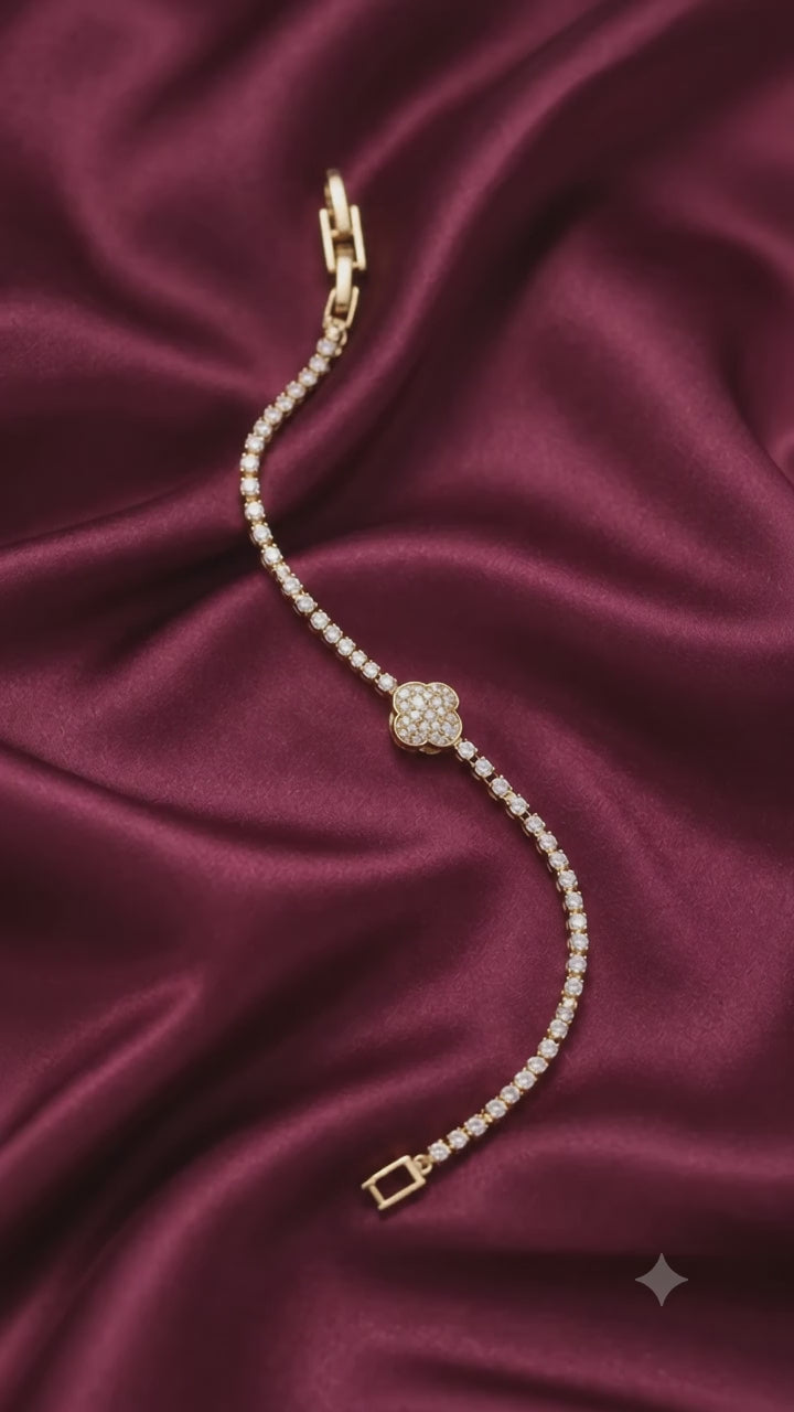Floral Sparkle 316L Anti-Tarnish AD Bracelet